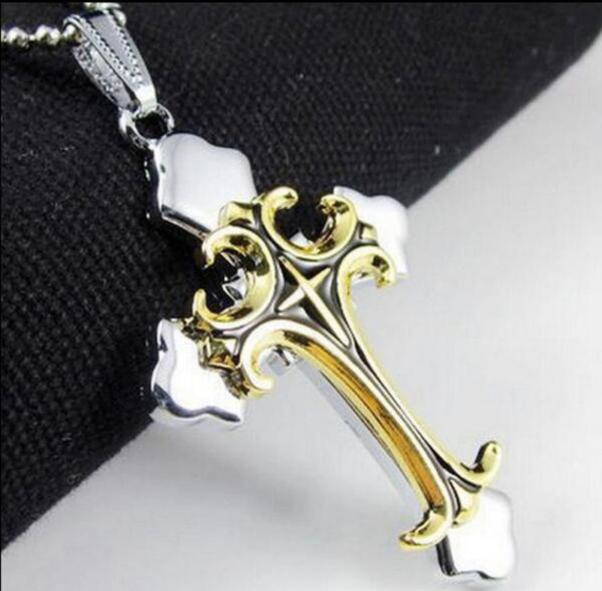 Unisex Stainless Steel Cross Necklace